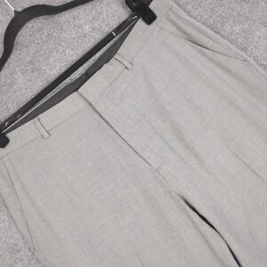 Calvin Klein Mens‎ Grey Micro Check Flat Front Dress Pants 36x32 Business Casual